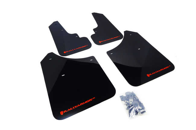 (03-08) Forester - Rally Armor - UR Mudflaps (Black/Red)
