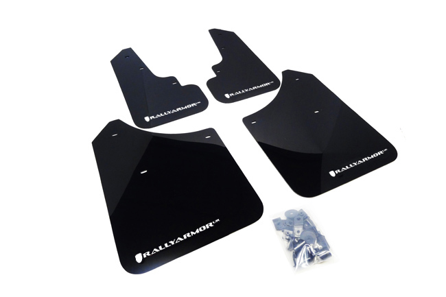 (03-08) Forester - Rally Armor - UR Mudflaps (Black/White)