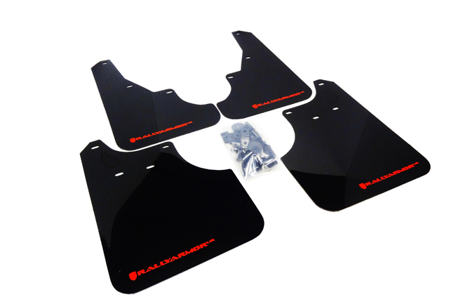 (09-13) Forester - Rally Armor - UR Mudflaps (Black/Red)