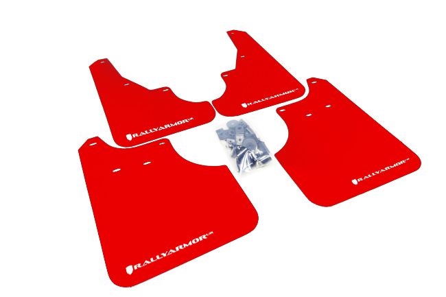 (09-13) Forester - Rally Armor - UR Mudflaps (Red/White)