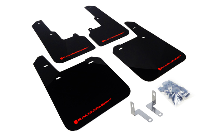 (15-19) Outback - Rally Armor - UR Mudflaps (Black/Red)