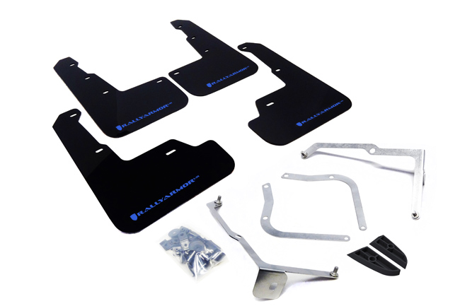 (15-21) WRX & STI - Rally Armor - UR Mudflaps (Black/Blue)